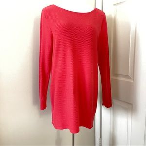 J.Jill Waffle Knit Boatneck Tunic Sweater